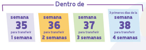 Semanas a transferir