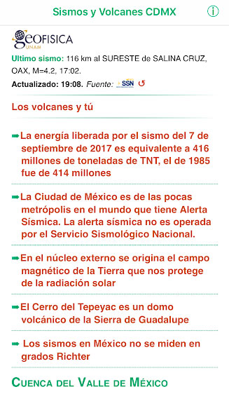 Sismos y Volcanes CDMX