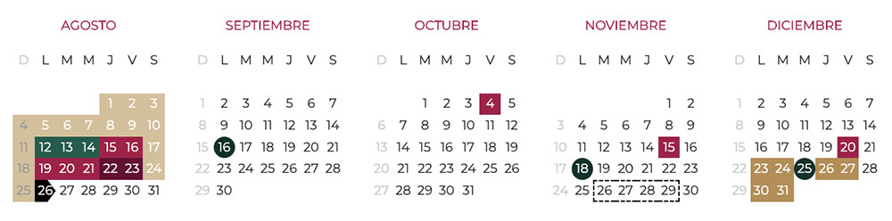 calendario escolar 2019 - 2020