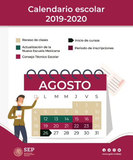 Calendario escolar 2019 - 2020