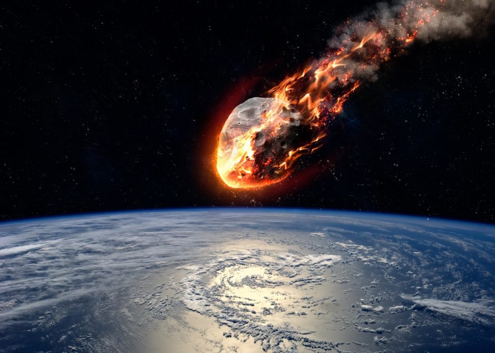 meteorito impactandose contra la tierra scaled