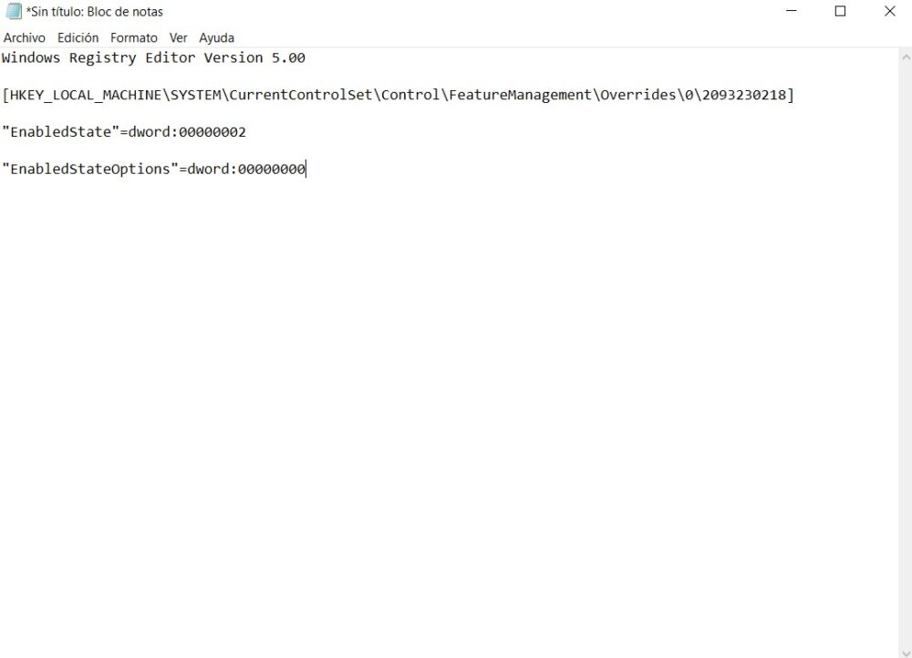 Windows 10 registro menu inicio