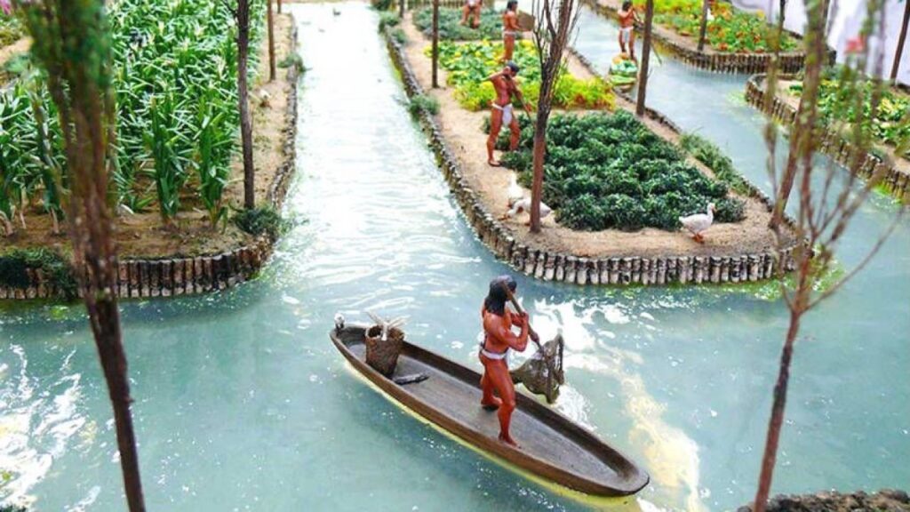 Chinampas, método azteca para aprovechar los recursos naturales