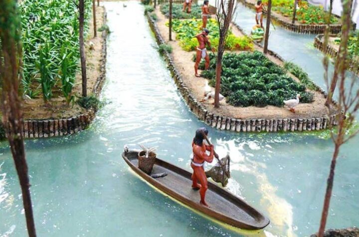 Chinampas, método azteca para aprovechar los recursos naturales