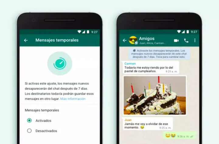 mensajes temporales en Whatsapp