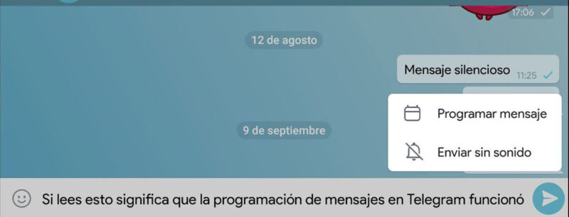 Programar mensaje Telegram
