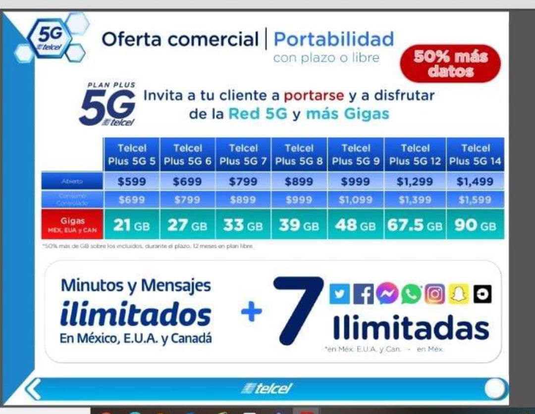 Plan Telcel 5G Portabilidad