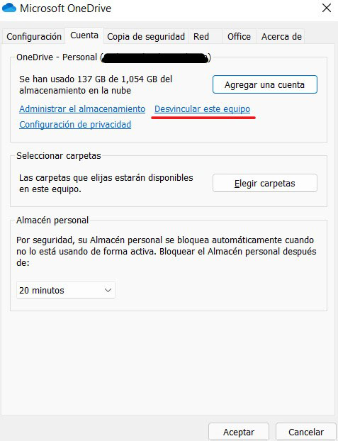 onedrive-desvincular