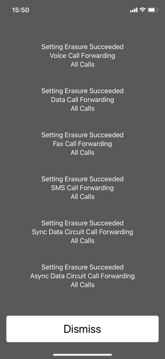 Desvío de llamadas desactivado
