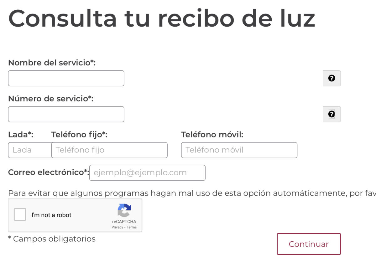 Descarga gratis recibo de CFE