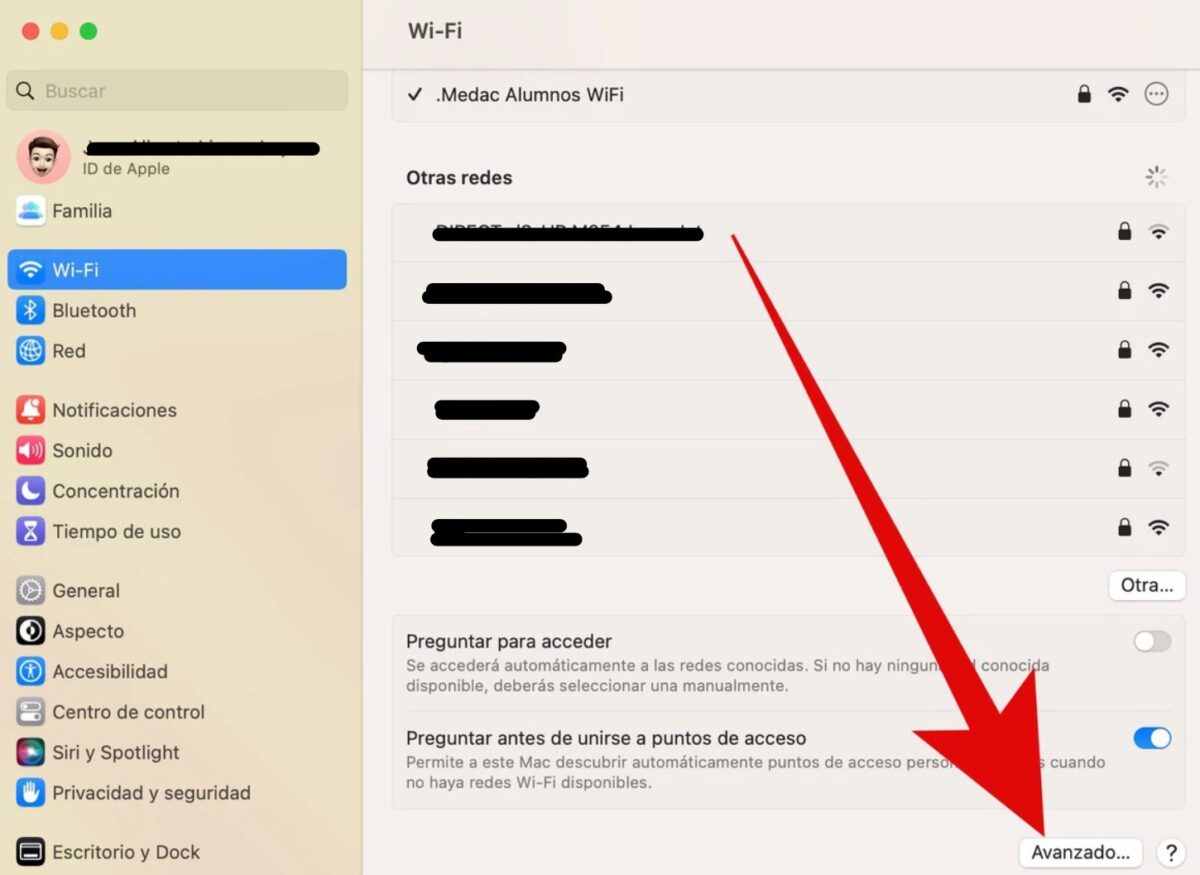 Recuperar password WiFi MacOS