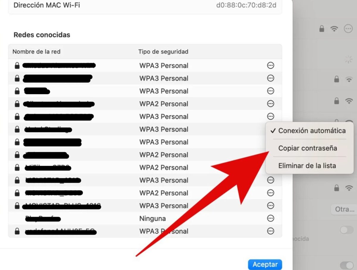 recuperar password Wifi MacOS