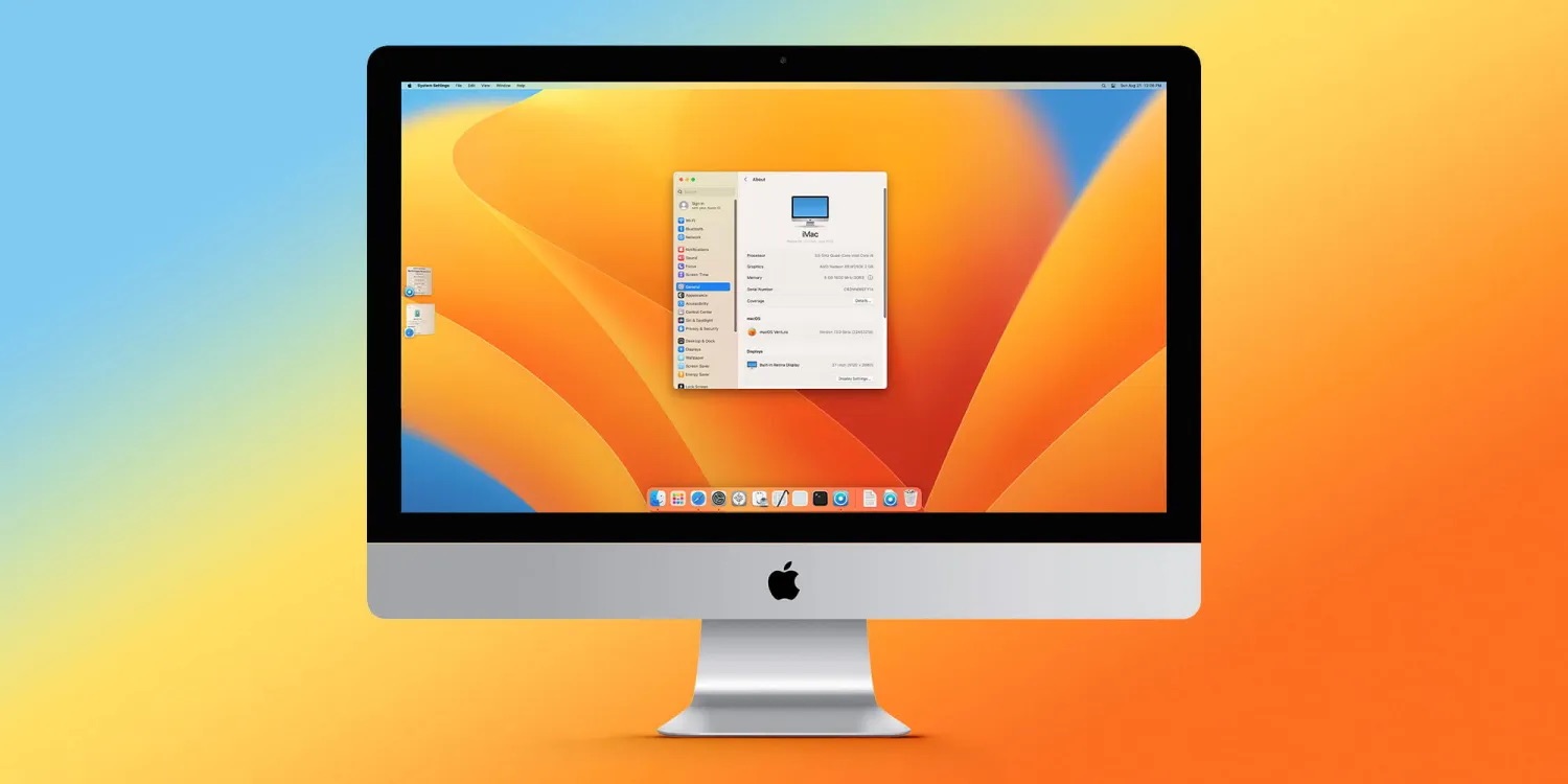 Mac vieja actualizada a MacOS Ventura