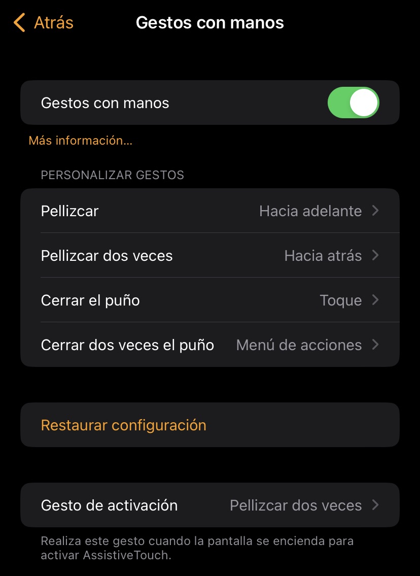 Gestos con las manos